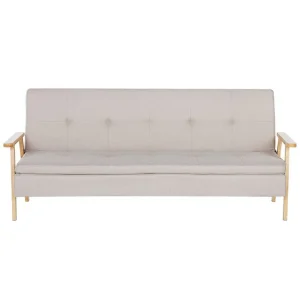 Bäddsoffa Tjorn Beige, ljust trä, 185x110 cm - Möbler Trygg betalning