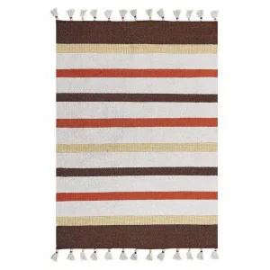 Begränsat erbjudande Plattvävd Hisarli Brun, gul, orange, beige, 160x230 cm - Textil & mattor