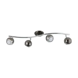Eglo Spotlight Eglo Bimeda med 4 Lampor Nickel-Nero, Krom Svart/Krom/Grå - Belysning Bästa pris