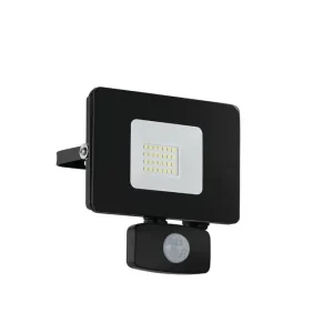 Snabb leverans Eglo Väggstrålkastare Utebelysning Eglo Faedo 3 med Sensor 20W, Svart Svart - Belysning