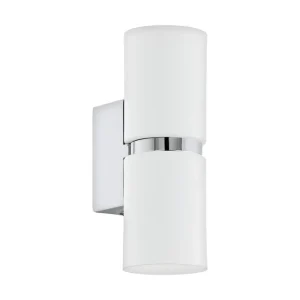 Eglo Vägglampa Eglo Passa Ø60 mm Krom, Vit Krom/Vit - Belysning Kampanj