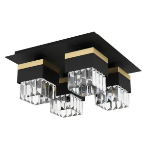 Rabatt Eglo Taklampa Eglo Barrancas Svart/Guld - Belysning