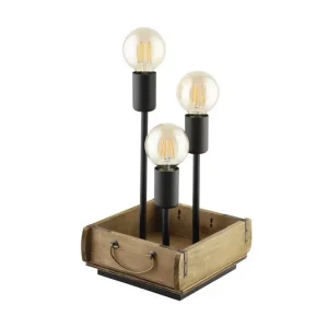 Säker betalning Eglo Bordslampa Eglo Wootton Brun/Svart - Belysning