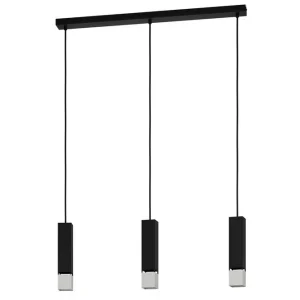 Kundfavorit Eglo Takpendel Eglo Butrano med 3 Lampor Svart/Silver - Belysning