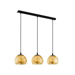 Fri frakt Eglo Takpendel Eglo Albaraccin med 3 Lampor Guld/Svart - Belysning