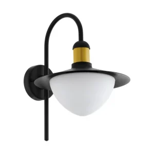 Snabb leverans Eglo Vägglampa Utebelysning Eglo Sirmione Vit/Svart/Guld - Utemöbler & utemiljö