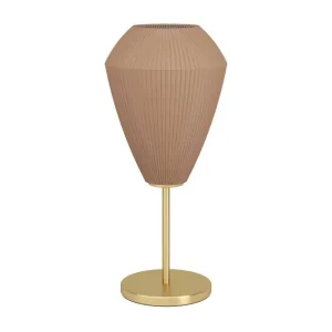 Billigare Eglo Bordslampa Eglo Caprarola Mässing/Beige - Belysning
