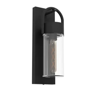 Billig Eglo Vägglampa Utebelysning Eglo Carraro Svart/Klar Svart - Belysning