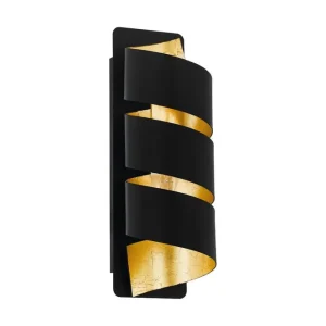Populär Eglo Vägglampa Eglo Elizondo Svart/Guld - Belysning