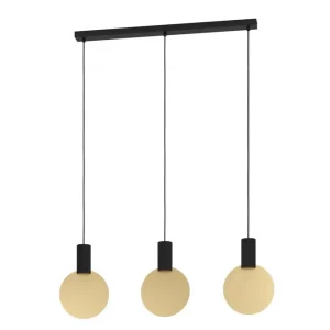 Eglo Takpendel Eglo Sarona med 3 Lampor Svart/Guld - Belysning Bästa pris