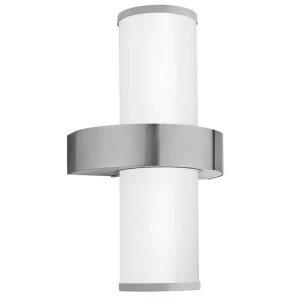 Eglo Vägglampa Utebelysning Eglo Beverly Silver/Vit - Belysning Extra rabatt