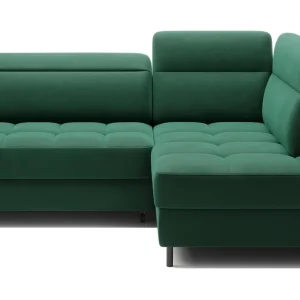 Masuo Bäddsoffa med Schäslong 3-sits Mörkgrön - Möbler Kampanj