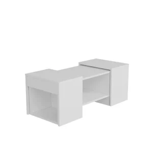 Begränsat antal Sarte Soffbord 100x37 cm Vit - Möbler
