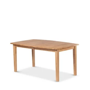 Stenexpo Visby Förlängningsbart Matbord 160-120 cm Ovalt för 6 personer i massivt trä Brun/Natur - Möbler Erbjudande