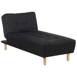 Fri frakt Alsten Schäslong 163 cm Svart/Ljust trä - Möbler