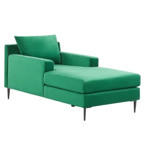 Juklund Schäslong 88 cm Svart/Grön - Möbler Endast idag