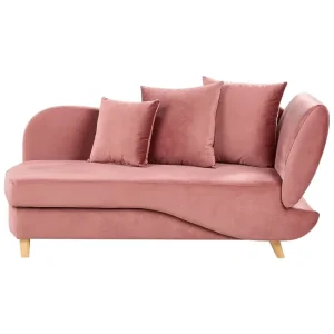 Fri frakt Trehan Schäslong 157 cm Höger Rosa - Möbler