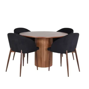 Trygg betalning Bianca Matgrupp 110 cm Rund med 4 Arch stolar - Möbler