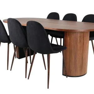 Bianca Matgrupp 200 cm Oval med 6 Polar stolar - Möbler Lågt pris