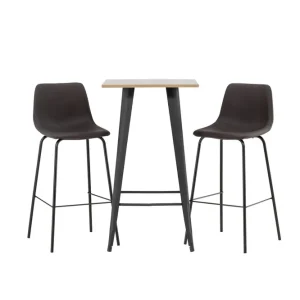 Tempe Matgrupp 60 cm Rektangulär med 2 Alexi stolar - Möbler Nyhet
