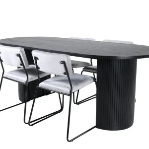 Sista chansen Bianca Matgrupp 200 cm Oval med 4 Kenth stolar - Möbler