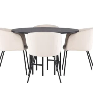 Begränsad tid Copenhagen Matgrupp 115 cm Rund med 4 Berit stolar - Möbler