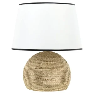 Snabb frakt Zannone Bordslampa 46 cm E27 Ljus trä/Vit - Belysning