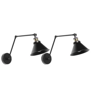 Narve Vägglampa 2 st E27 Svart - Belysning Sista chansen