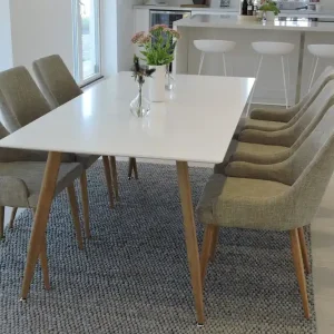 Bästa pris Polar Matgrupp 180 cm Rektangulär med 6 Plaza stolar - Möbler