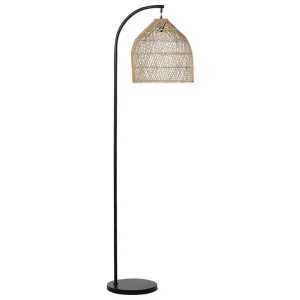 Lakskol Golvlampa 165 cm Svart/Natur - Belysning Nyhet