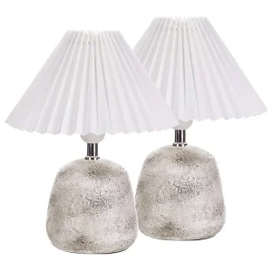 Dovgado Bordslampa 32 cm 2 st E27 Ljusgrå/Vit - Belysning risnedsättning