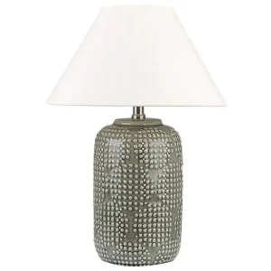 Rabatter Budelli Bordslampa 47 cm E27 Mörkgrön/Vit - Belysning