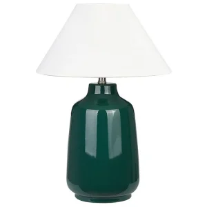 Populärt val Columbrete Bordslampa 57 cm E27 Mörkgrön/Vit - Belysning