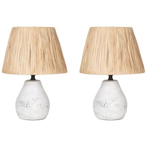 Favignito Bordslampa 2 st 31 cm E27 Vit/Natur - Belysning Beställ nu