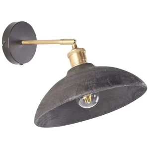 Gavdo Vägglampa E27 Svart/Mässing - Belysning Expressleverans