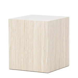 Fynd Soffbord Peach York Sofa Table 45x40x40 cm - Travertine Look Beige - Möbler