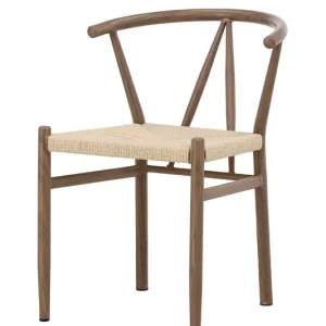 Sista chansen Matstol utan armstöd Peach Alfons Dining Chair - Woodlook / Nature Rope Beige - Möbler