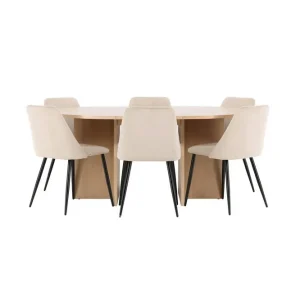 Sänkt pris Venture Home Matgrupp Strada Runt 120/170 cm med Night Stolar 6 st 6 st - Möbler
