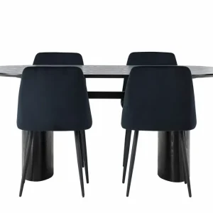 Billig Isolde Matgrupp 180 cm Oval med 4 Night stolar - Möbler