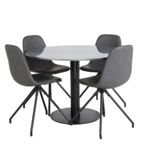 Begränsat antal Estelle Matgrupp 106 cm Rund med 4 Polar stolar - Möbler