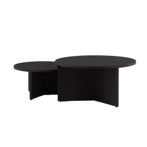 Lågt pris Venture Home Soffbordset Saltö 2st Runda 85 cm/65 cm Svart - Möbler
