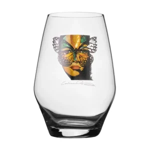 Carolina Gynning Golden Butterfly Kristall Vattenglas 12 cm Transparent - Servering & matlagning Populär