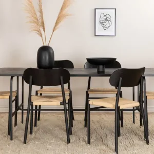 Unos Matgrupp 200 cm Rektangulär med 6 Polly stolar - Möbler Extra rabatt