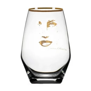 Carolina Gynning Piece of Me Kristall Vattenglas 12 cm Guld - Servering & matlagning Sänkt pris