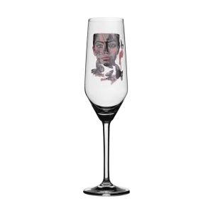 Reapris Carolina Gynning Butterfly Queen Champagneglas 24 cm Grå / Rosa - Servering & matlagning