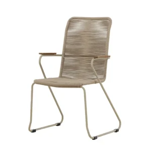 Venture Home Karmstolar utomhus (med armstöd) Venture Home Bois Diningchair - Beige / Beige Rope FSC Mix Beige - Utemöbler & utemiljö Kampanj