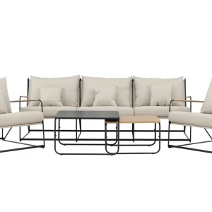 Billigare Venture Home Palazzo Soffgrupp Utomhus 5-sits Svart/Beige - Utemöbler & utemiljö