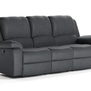 Handla nu Comfort Living Norbo Reclinersoffa - Fällbar soffa 3-sits - Biosoffa i Tyg Mörkgrå - Möbler