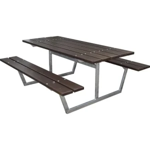 Picknickbord Rustik Metall Utan Ryggstöd Brun - Utemöbler & utemiljö Outlet