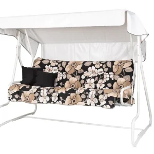 Snabb leverans Varax De Luxe Komplett Hammock 196 cm Vit/Blommig - Utemöbler & utemiljö